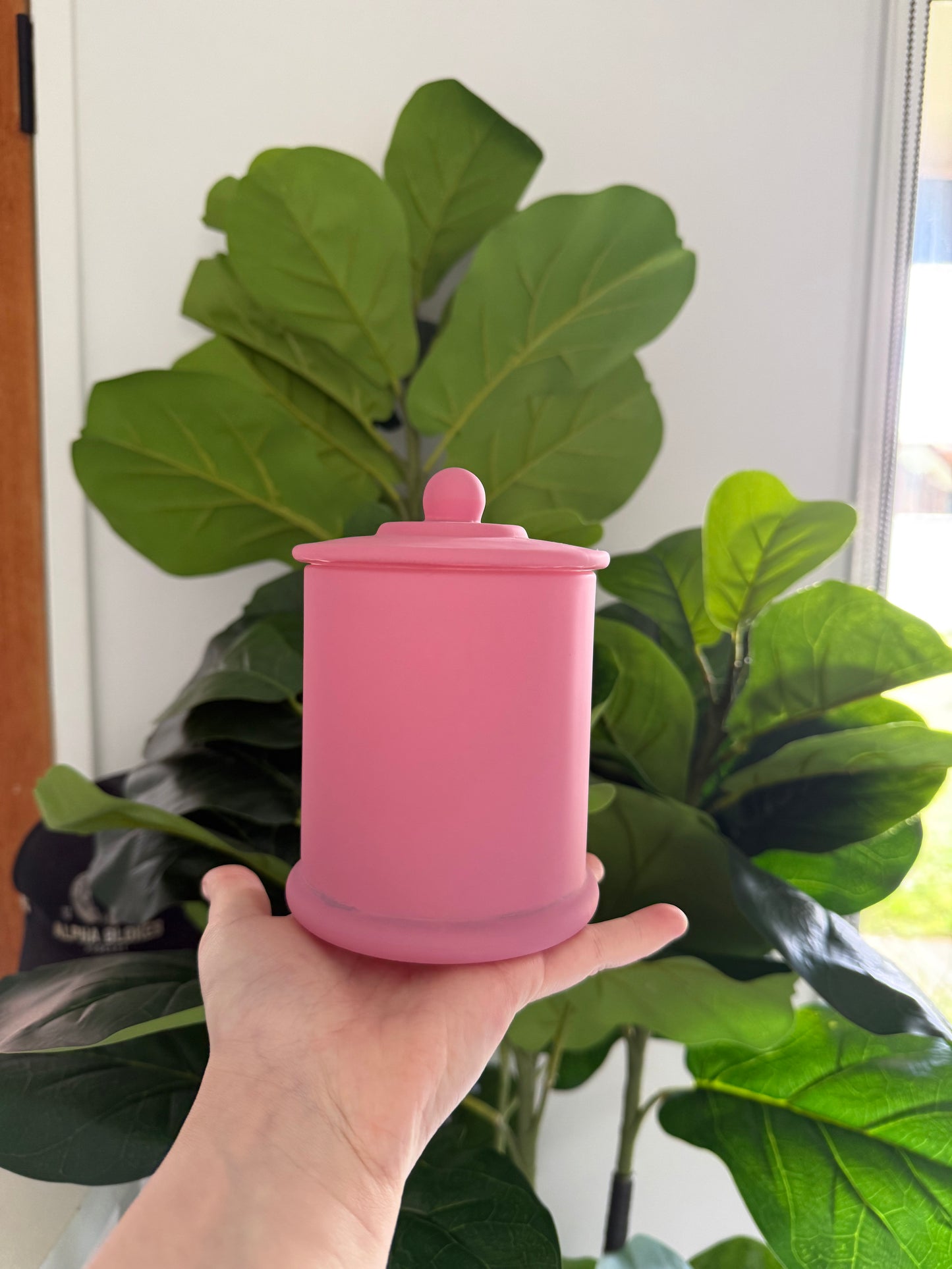Matte Pink Candle Jar