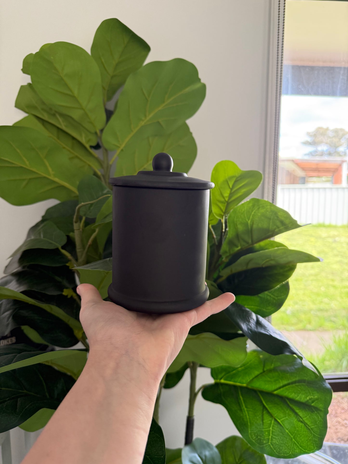 Matte Black Candle Jar