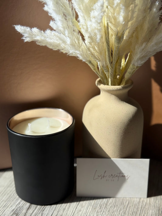 Large Matte Black Candle
