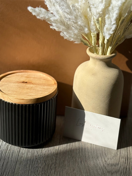 Black Large Candle Jar