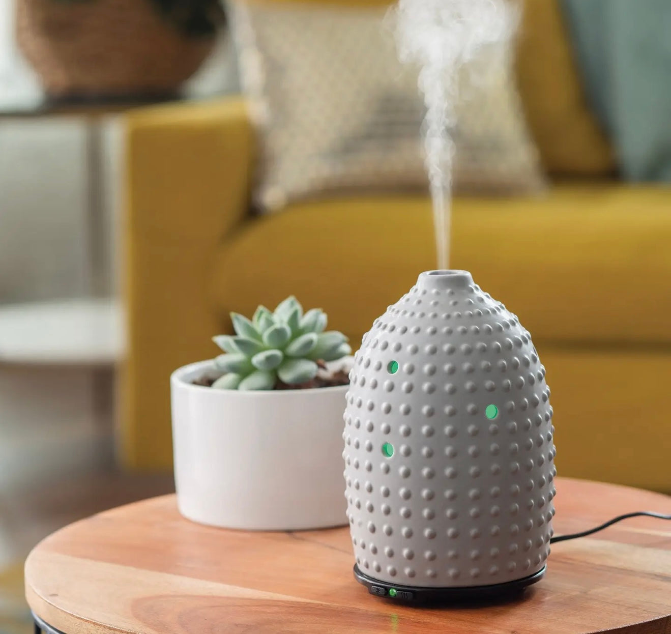 Gray Hobnail Ultrasonic Aroma Diffuser
